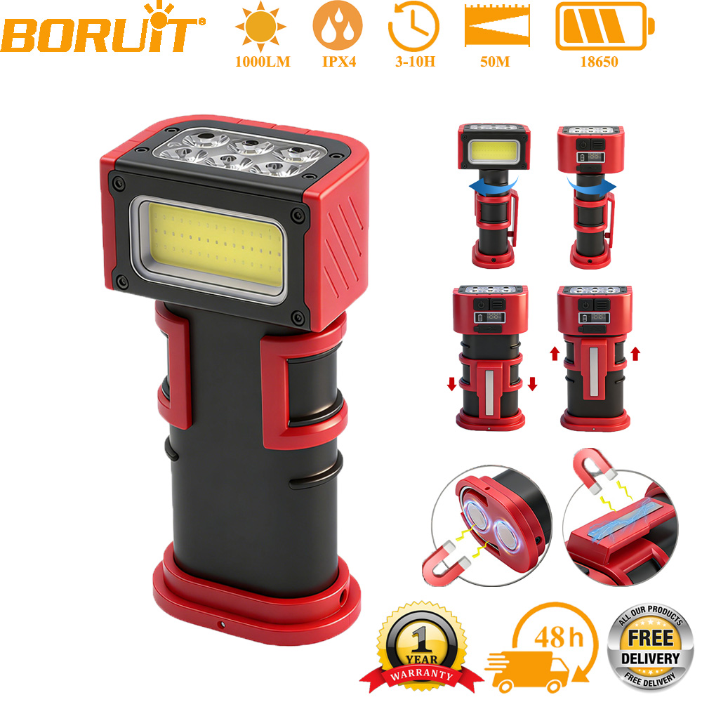 Fishing Equipment Carp - BORUiT COB LED Work Light 1000LM