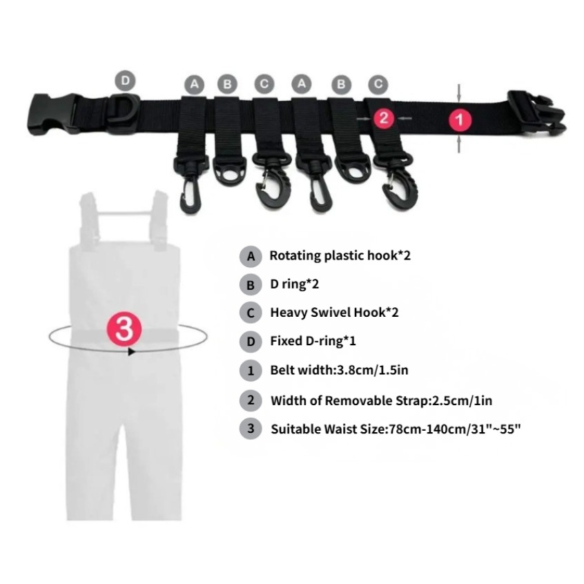 1Pcs Adjustable Wading Belts F - đánh giá và giá Fishing Equipment Carp