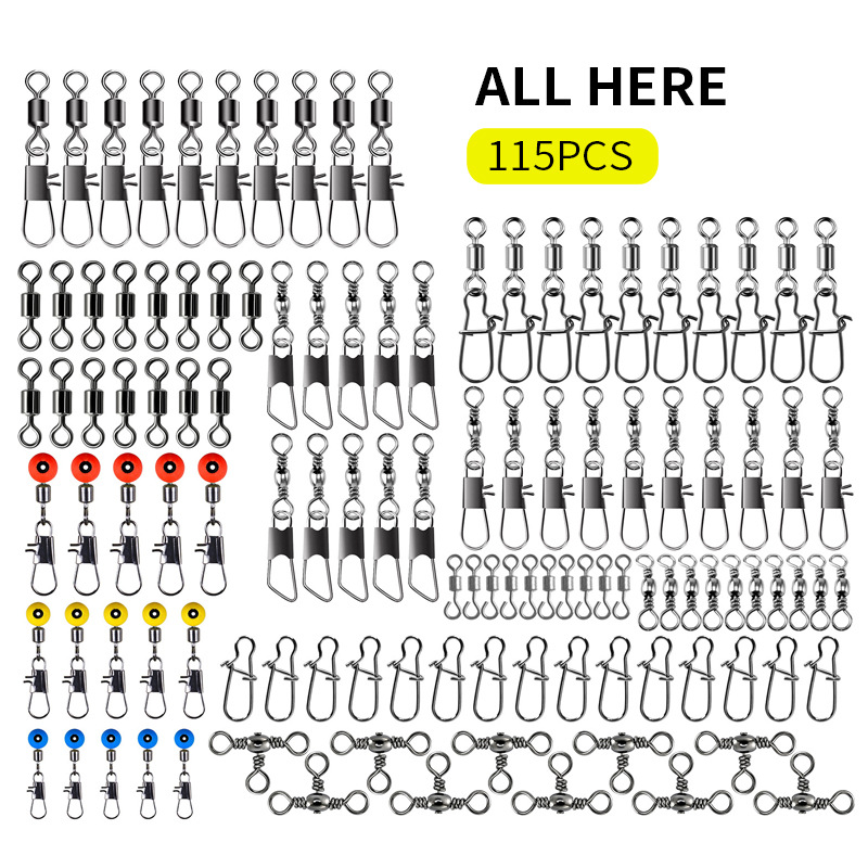 115pcs Fishing Swivel Connecto - đánh giá và giá Freshwater Fishing Kit