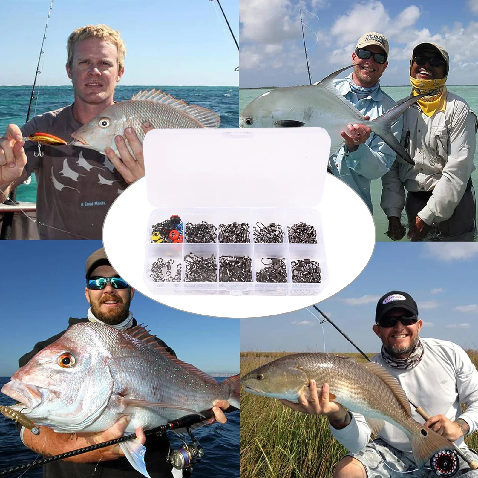115pcs Fishing Swivel Connecto - đánh giá và giá Freshwater Fishing Kit