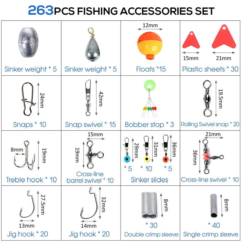 263pcs Outdoor Fishing Accesso - đánh giá và giá Fishing Equipment Carp