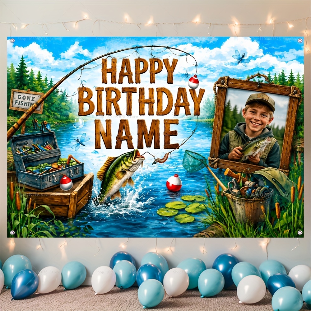 Custom Name Photo fishing-them - đánh giá và giá Fishing Equipment Kids